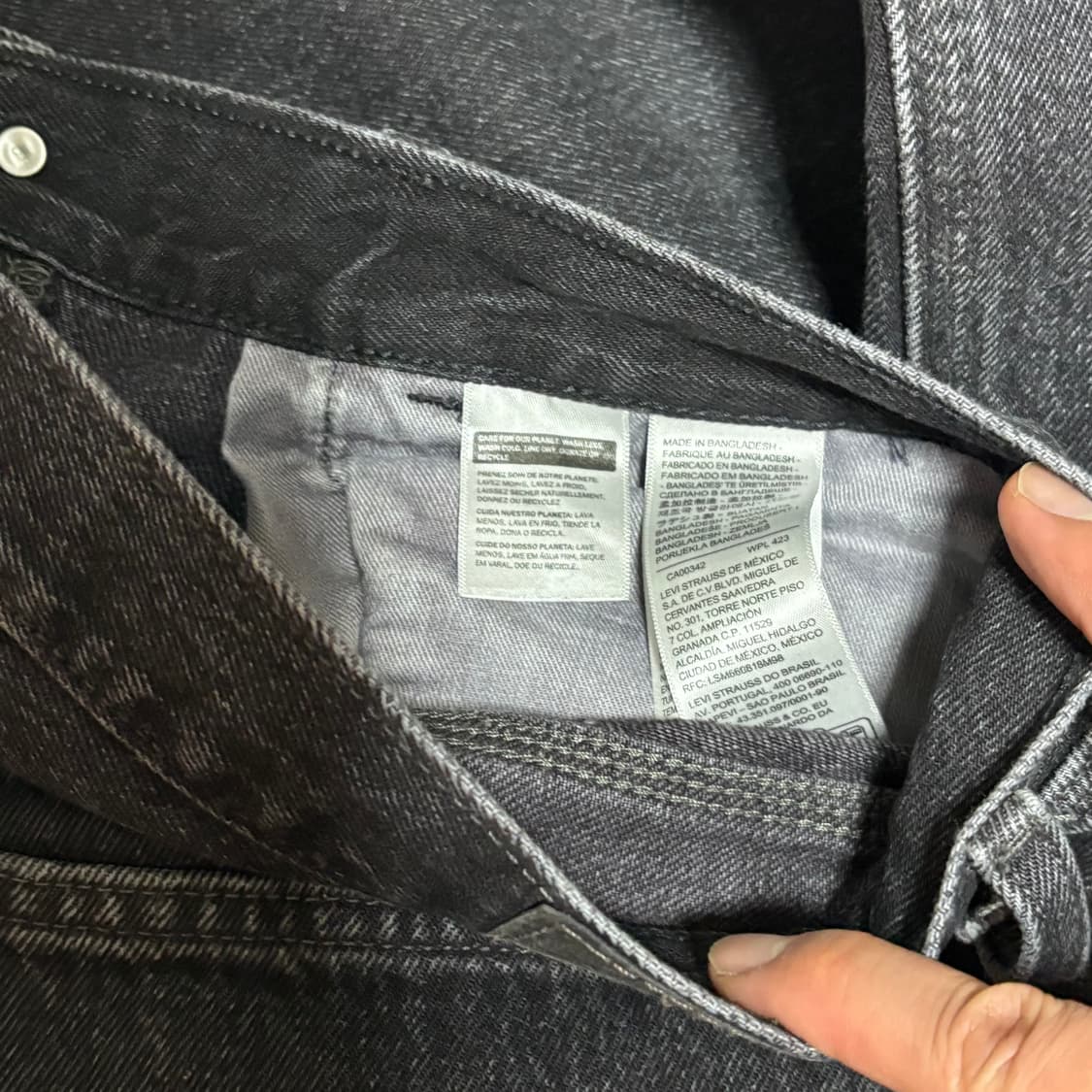 리바이스 실버탭 배기진 흑청 블랙 칸예 이지 상품이미지5