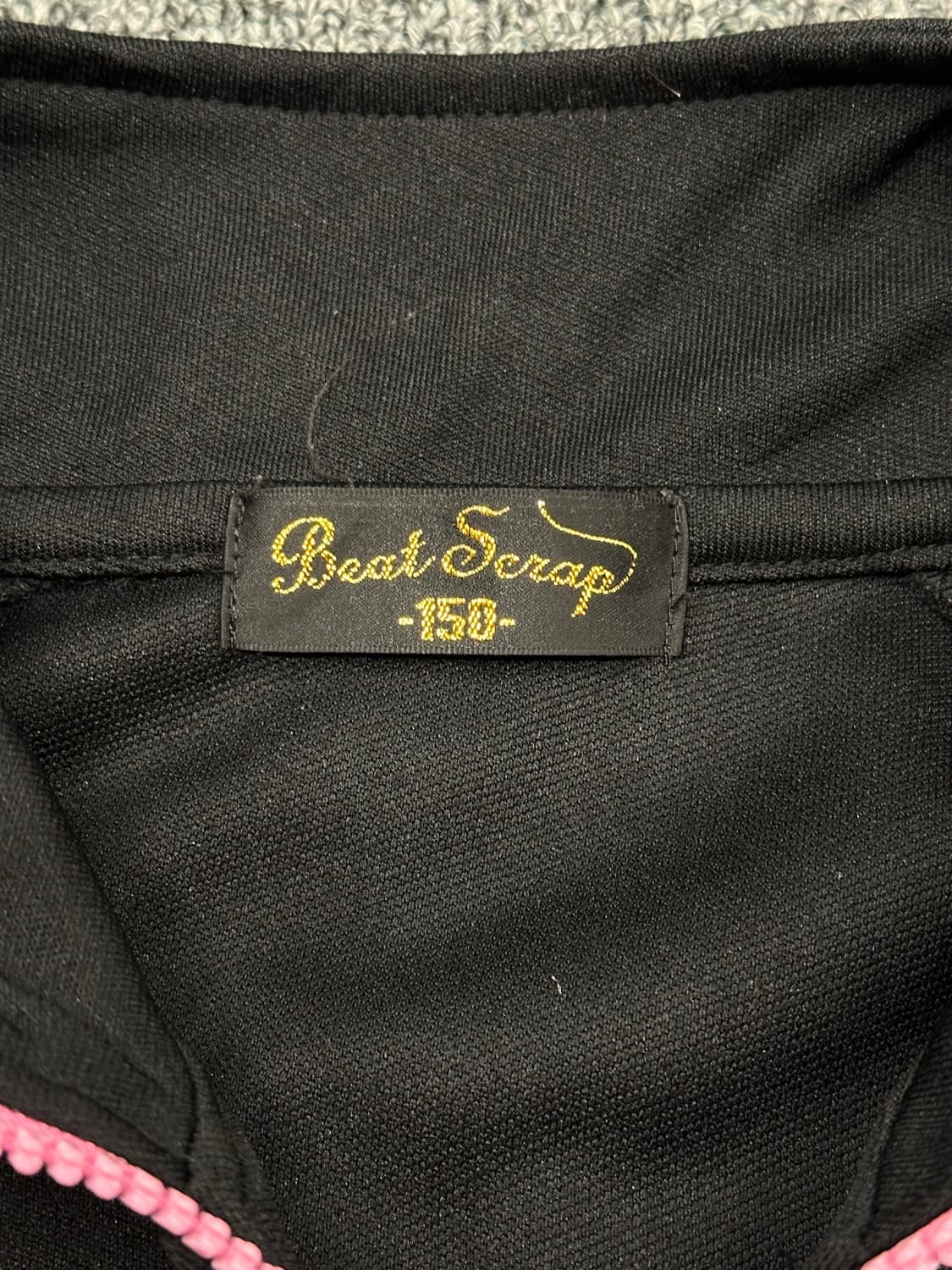 150)Japanese Vintage 여성 블랙핑크 패치 져지 상품이미지6