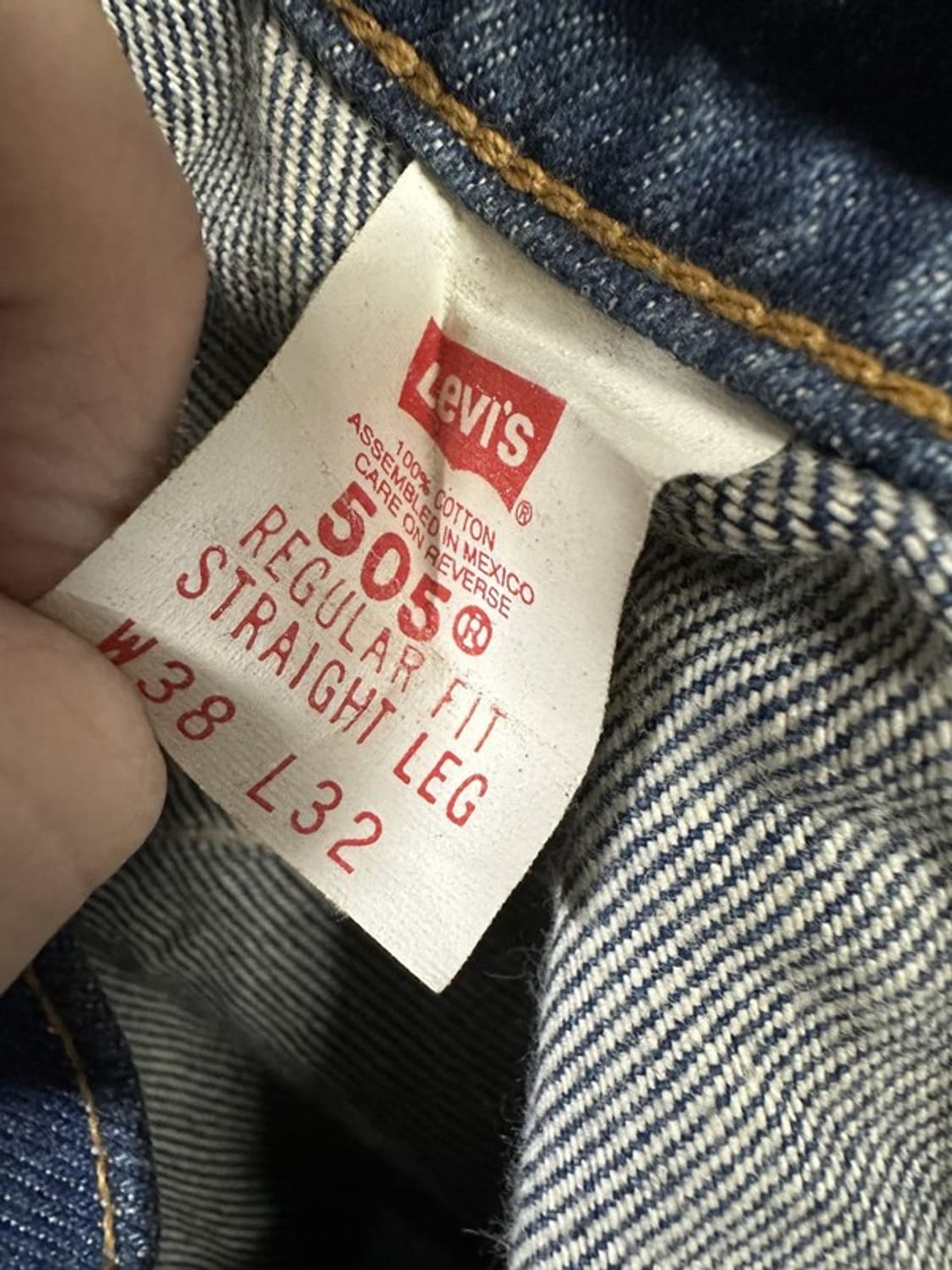 [W38L32] LEVI'S 리바이스505 90s USA 오렌지탭빈티지 상품이미지6