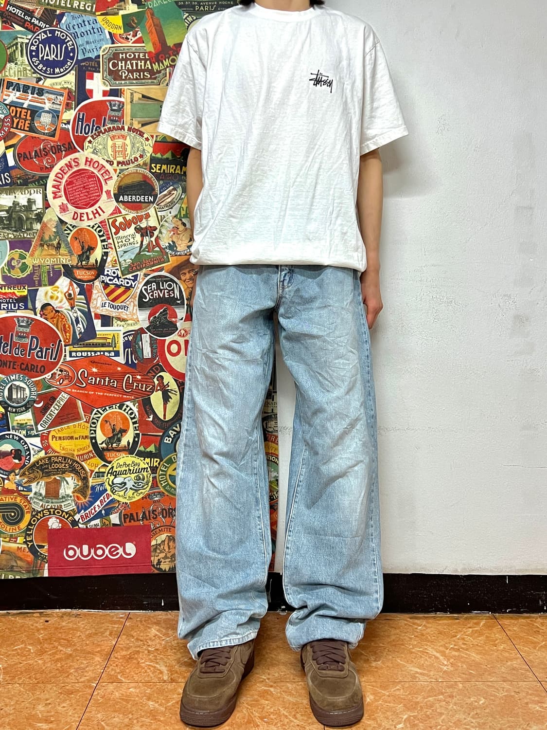 90s 빅존 GL HEART 와이드 데님 올드스쿨 배기핏 연청바지 31 상품이미지3