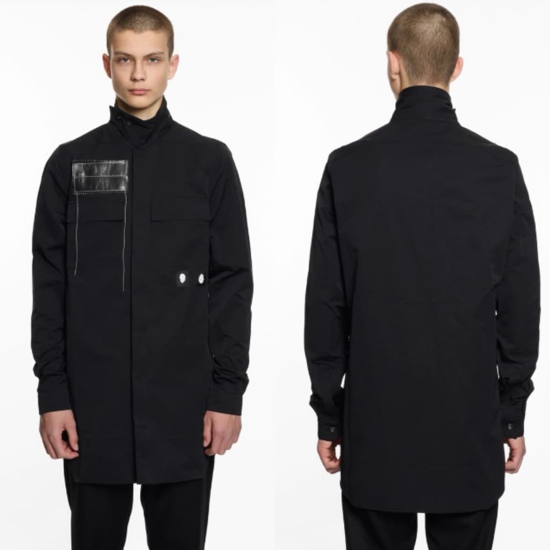 릭오웬스 18FW 다크쉐도우 패치 필드 셔츠 자켓 블랙 상품이미지3