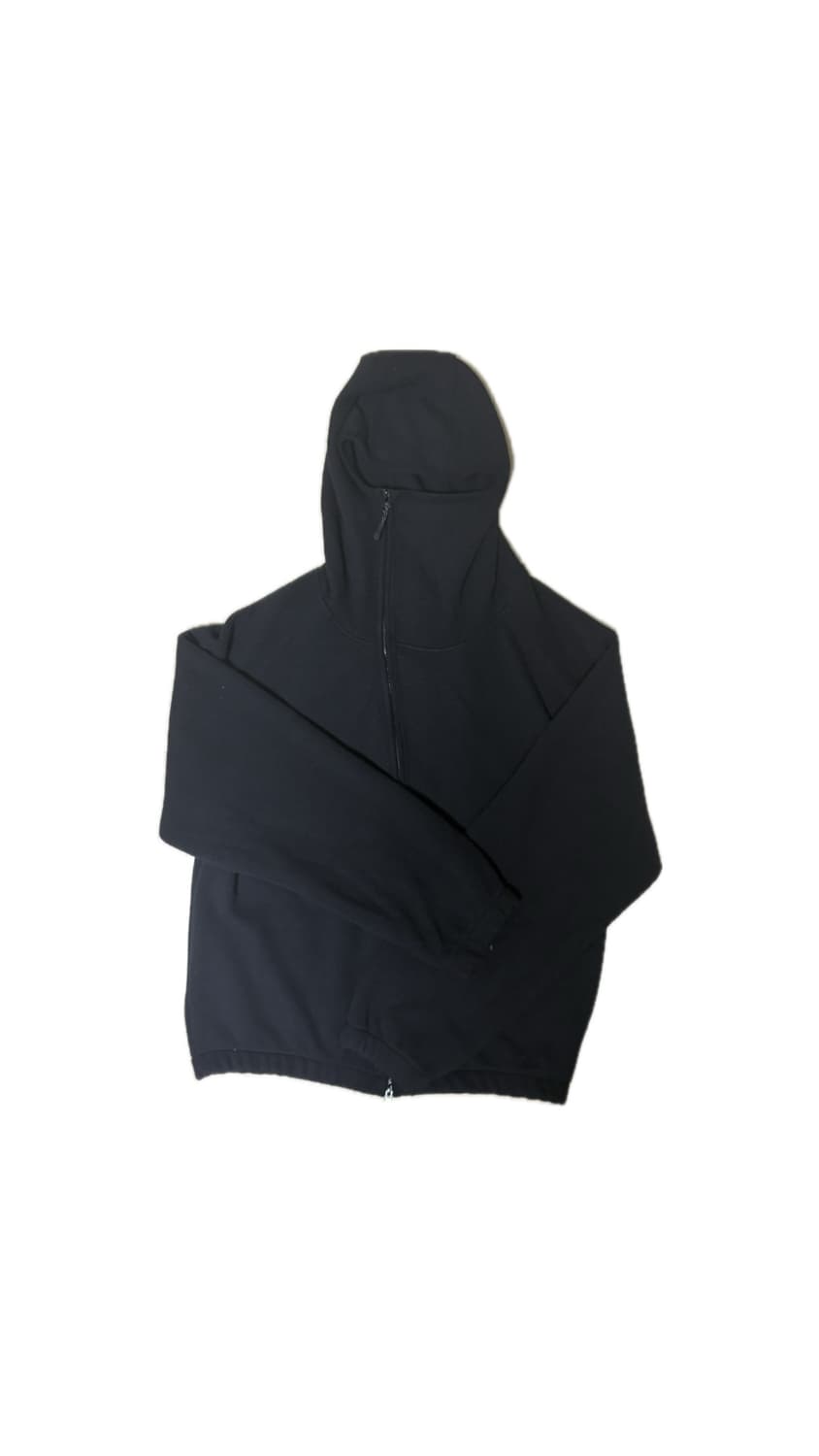 페이스 커버 사선 지퍼 후드집업 상품이미지1