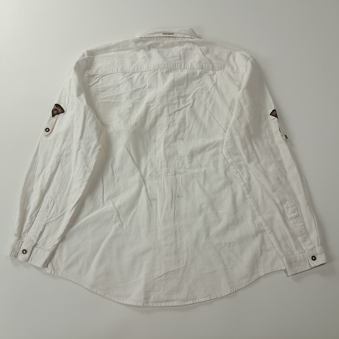 CK987 2XL 스토커포인트 90s 독일판 바바리안 롤업버튼 셔츠 남 상품이미지7