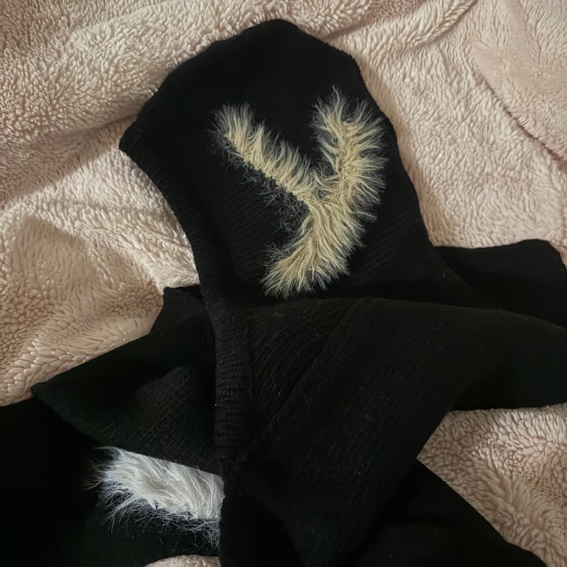 오픈와이와이 자카드 후드 머플러 바라클라바 목도리 한소희 상품이미지5