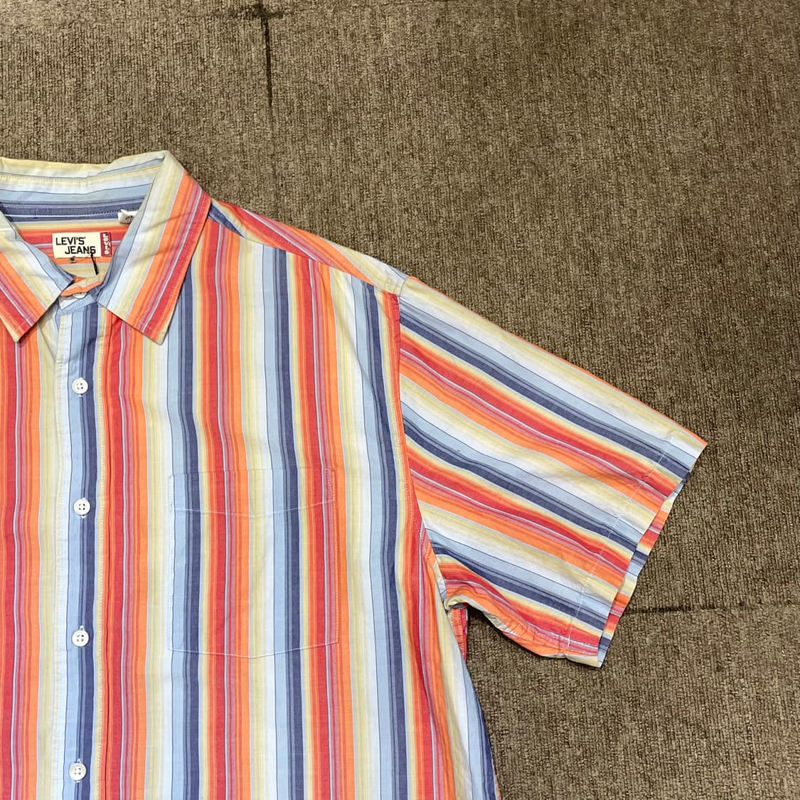 (L) Levi's 리바이스 스트라이프 반팔 셔츠 상품이미지3