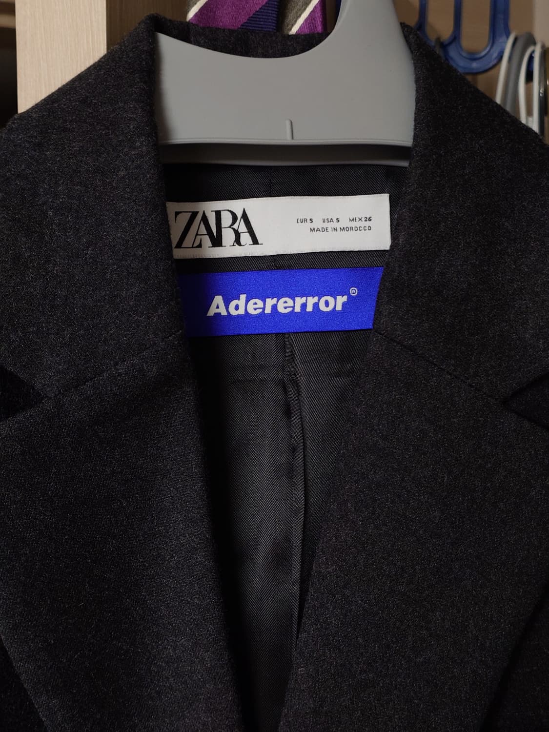 [S] 자라 아더에러 콜라보 울 블레이저 차콜 그레이 상품이미지3