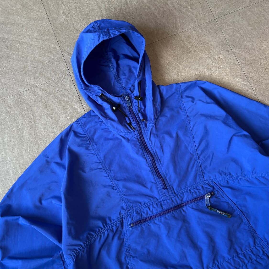 90s L.L.bean 90년대 미국 생산 엘엘빈 블루 패커블 바람막이 상품이미지3