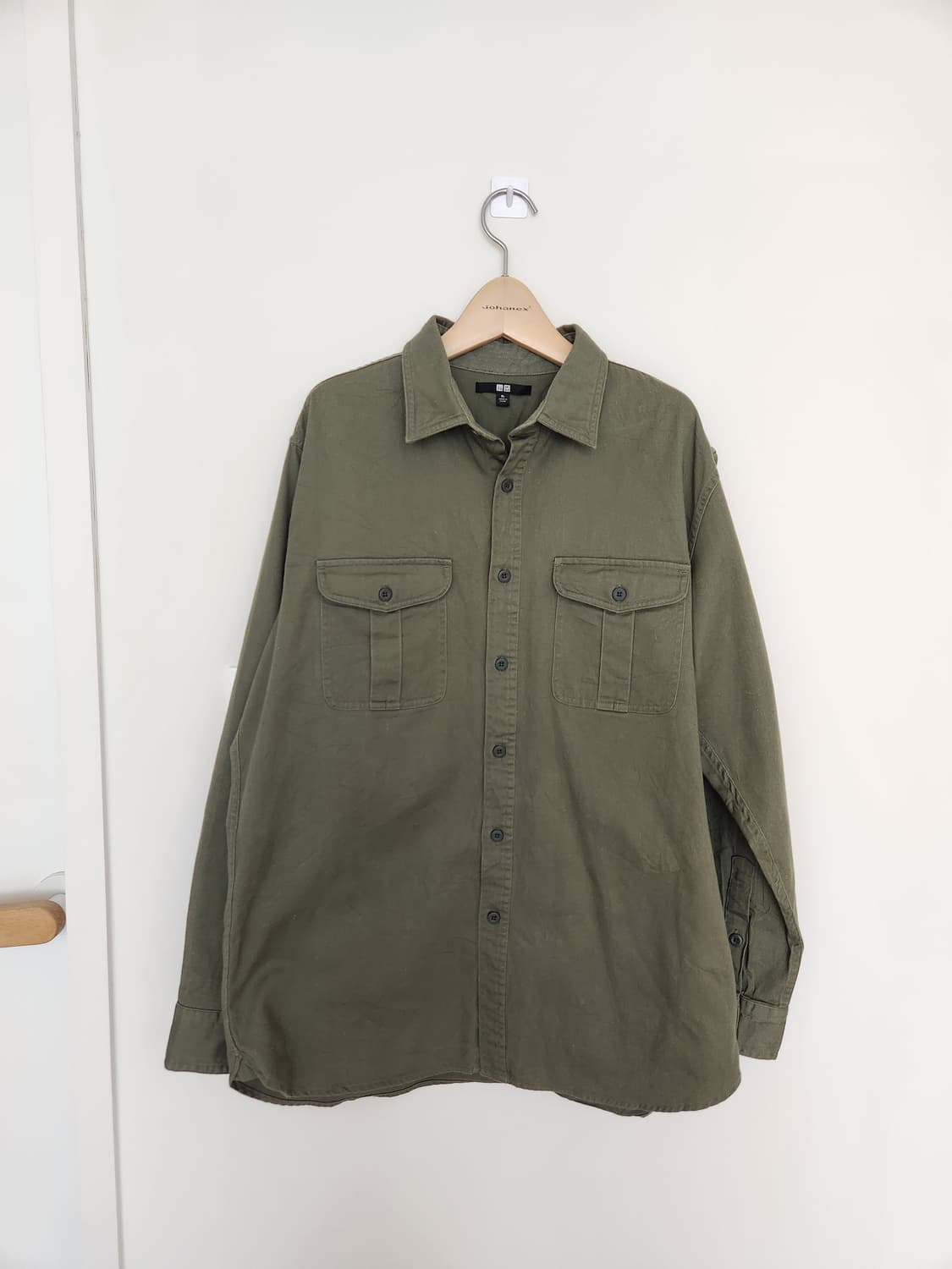 남자 유니클로 카키 워크 셔츠 XL 상품이미지2