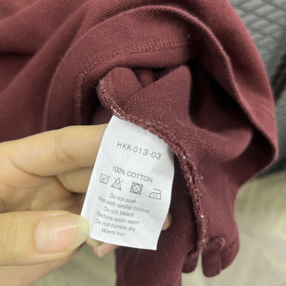 버버리 PK 반팔 버건디 와인색 로고 원포켓 디테일 카라 티셔츠 상품이미지8