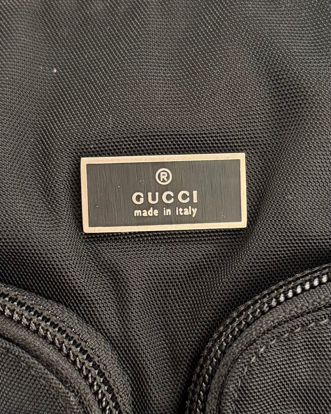 구찌 블랙 GG 나일론 레더 더블포켓 호보백 상품이미지6