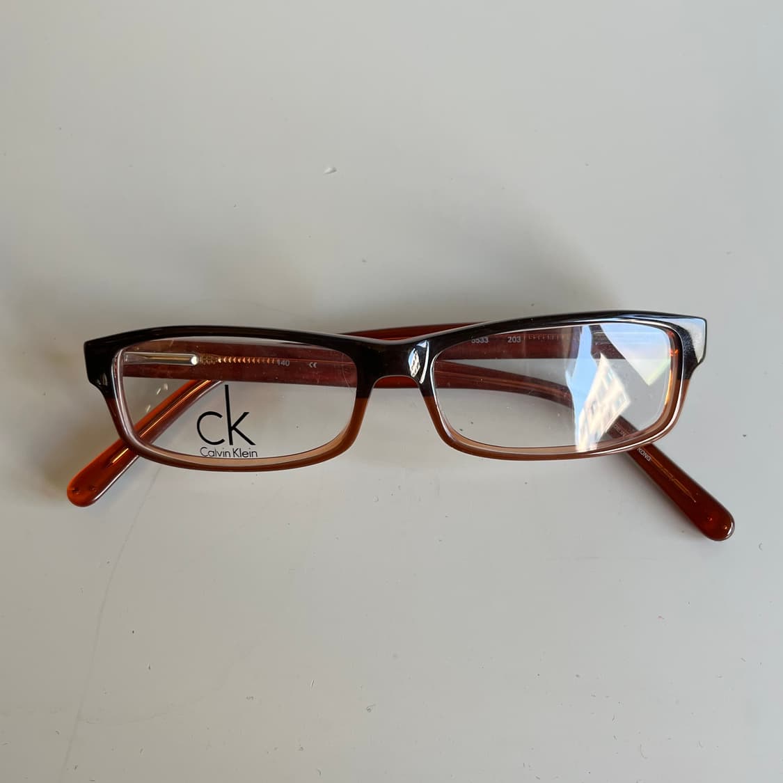 캘빈클라인 ck 투톤 브라운 스퀘어 프레임 안경(신품) 상품이미지6