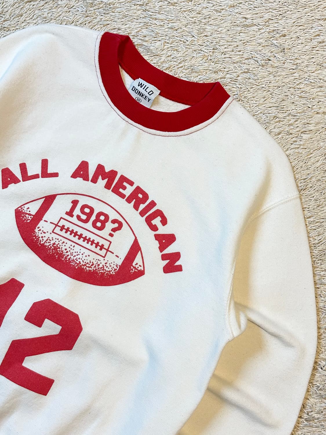 매장판) 와일드동키 All American 맨투맨 화이트 상품이미지2