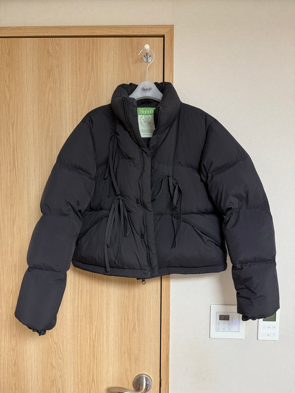 시눈 리본 숏 패딩 상품이미지1