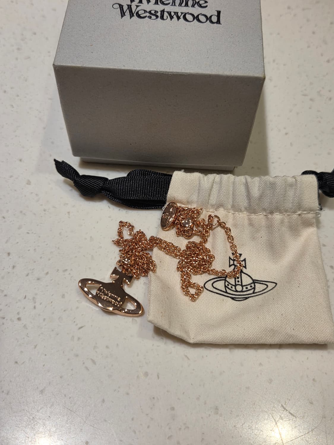 비비안웨스트우드 로즈골드 메이페어바스 네크리스 목걸이 상품이미지2