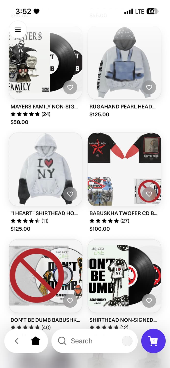 A$AP ROCKY - Don’t Be Dumb MD 머천 공구~1/31 상품이미지4