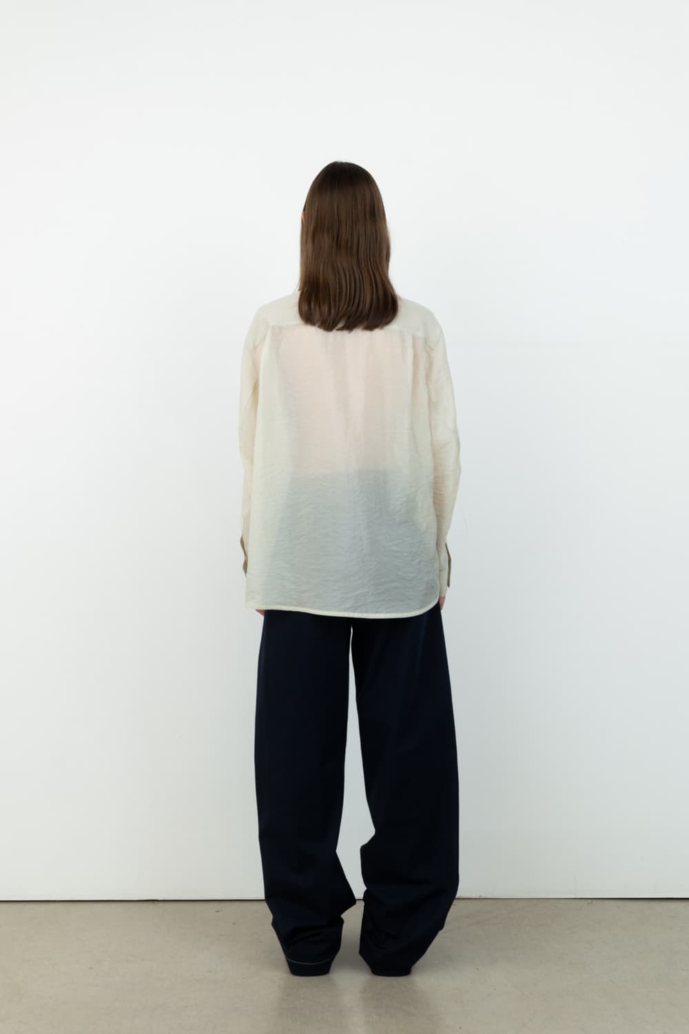 레이스 See-Through Pocket Shirt_Light Khaki 상품이미지4