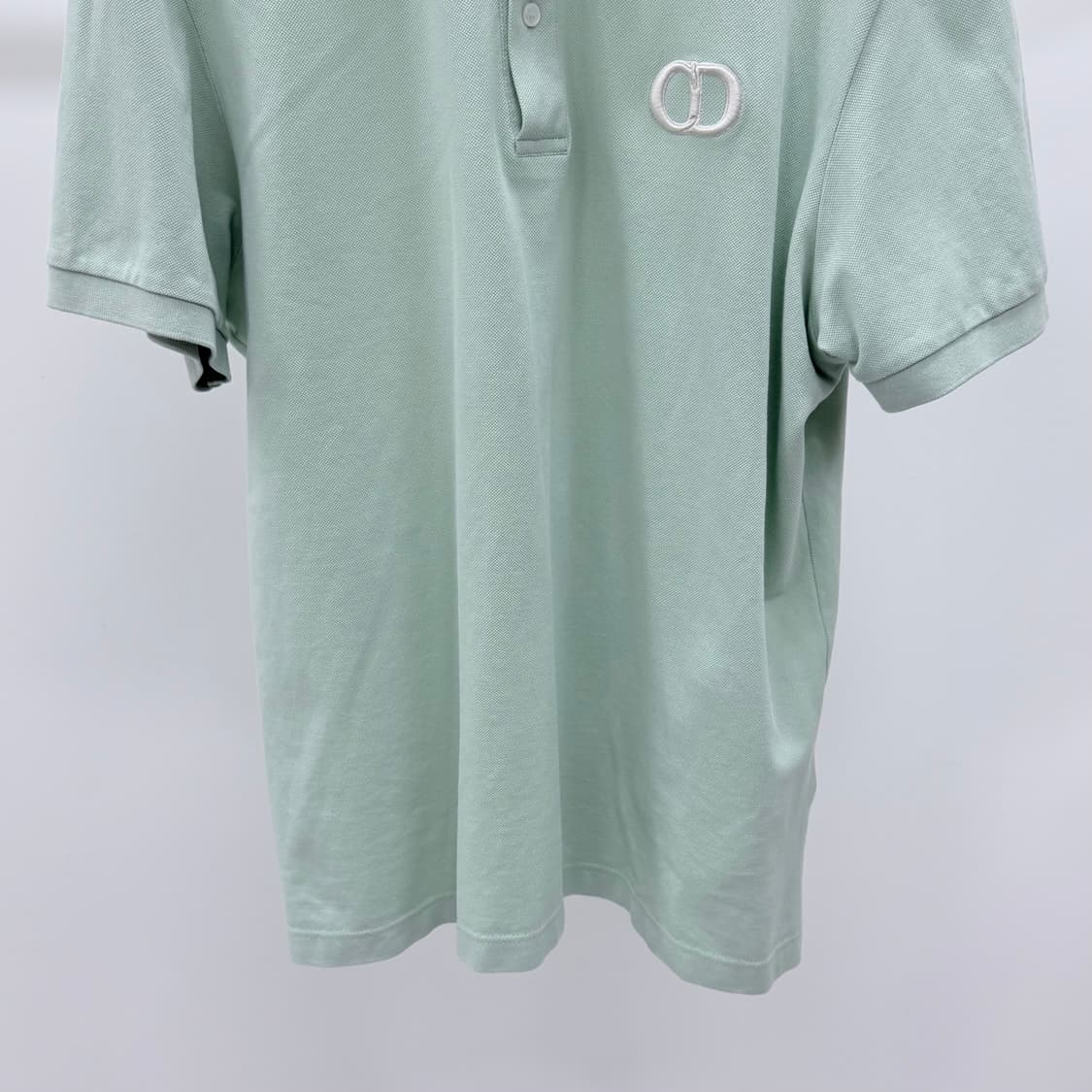 [S+급/3XL] 디올 CD 로고 아이콘 반팔 카라티 그린 상품이미지4