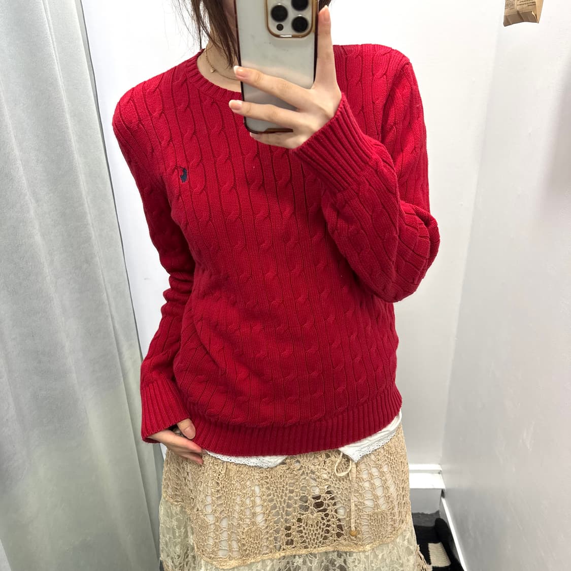 폴로 레드 케이블 니트 상품이미지2
