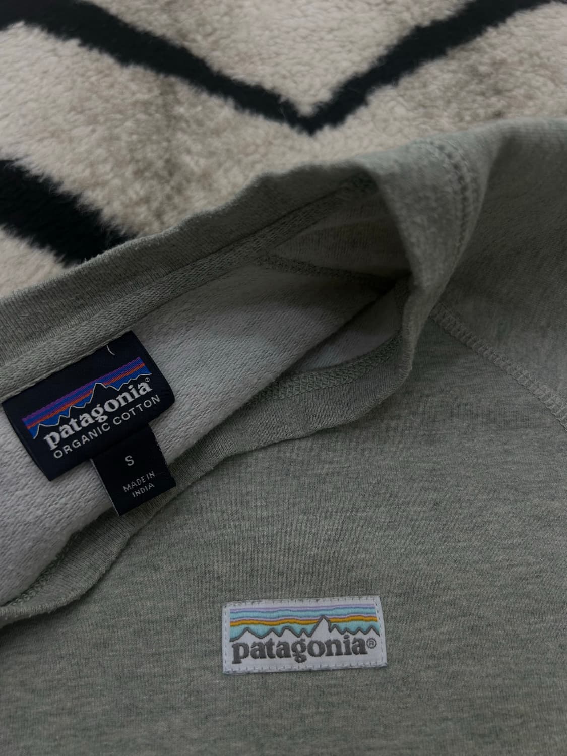 [S]파타고니아 파스텔 오가닉코튼 맨투맨/약기모 상품이미지5