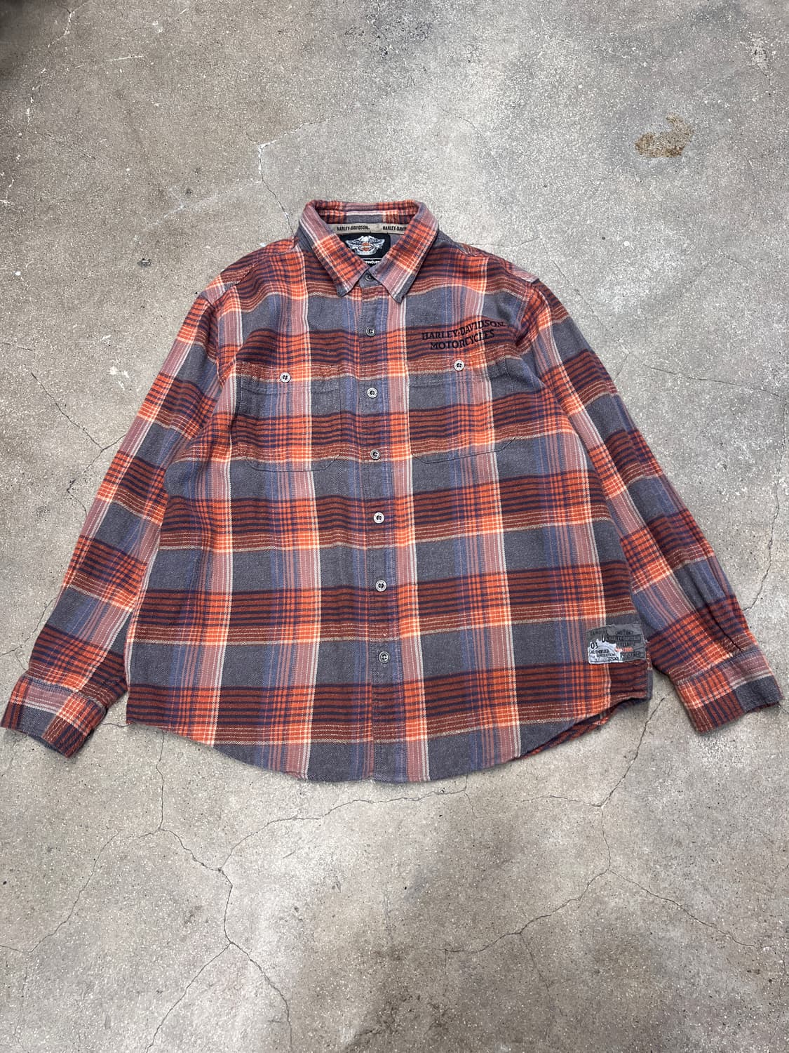 할리데이비슨 코튼 체크 셔츠 상품이미지1