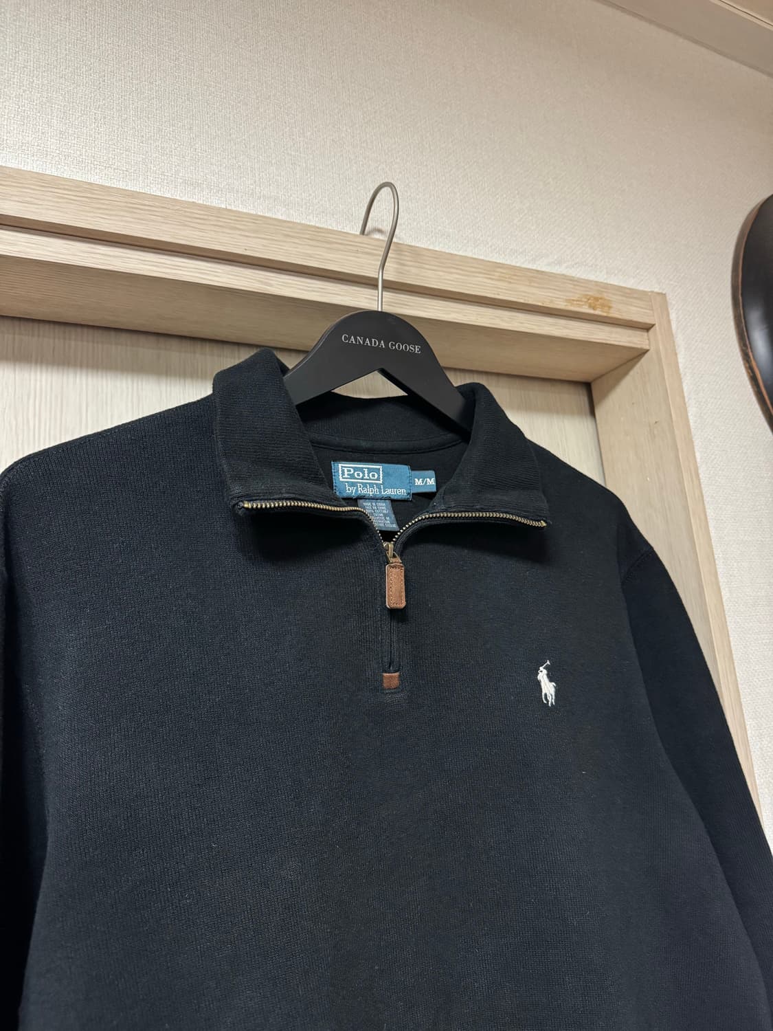 폴로 하프집업 맨투맨 M 블랙 상품이미지2