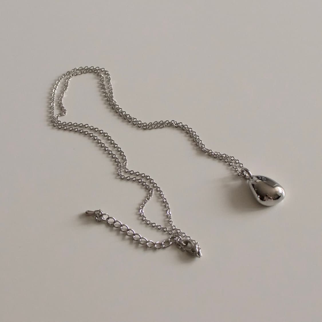 oure 물방울 펜던트 은 목걸이 상품이미지1