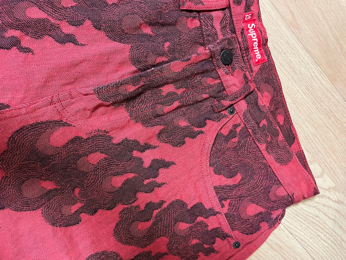 Supreme flames jacquard red 상품이미지3