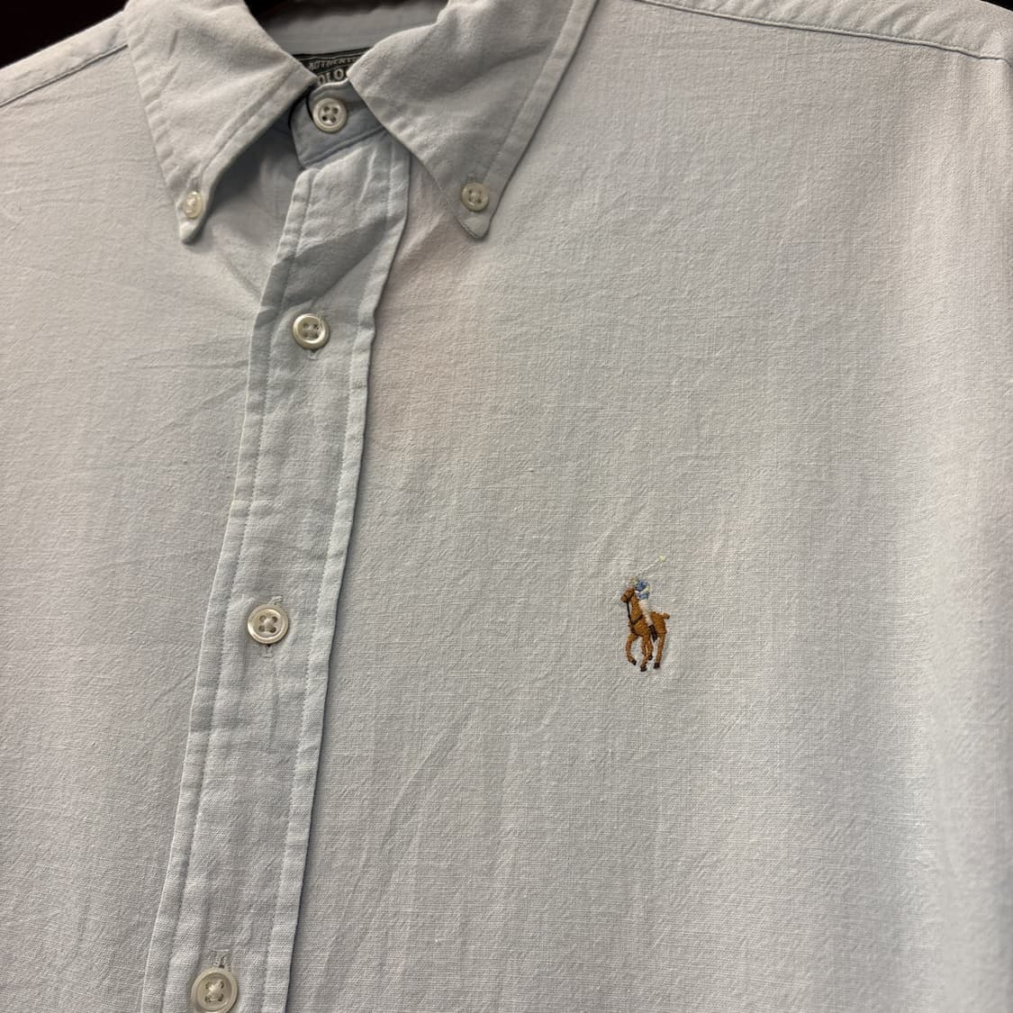 90s 폴로 컨트리 랄프로렌 버튼다운 샴브레이 워크셔츠 N1094 상품이미지6