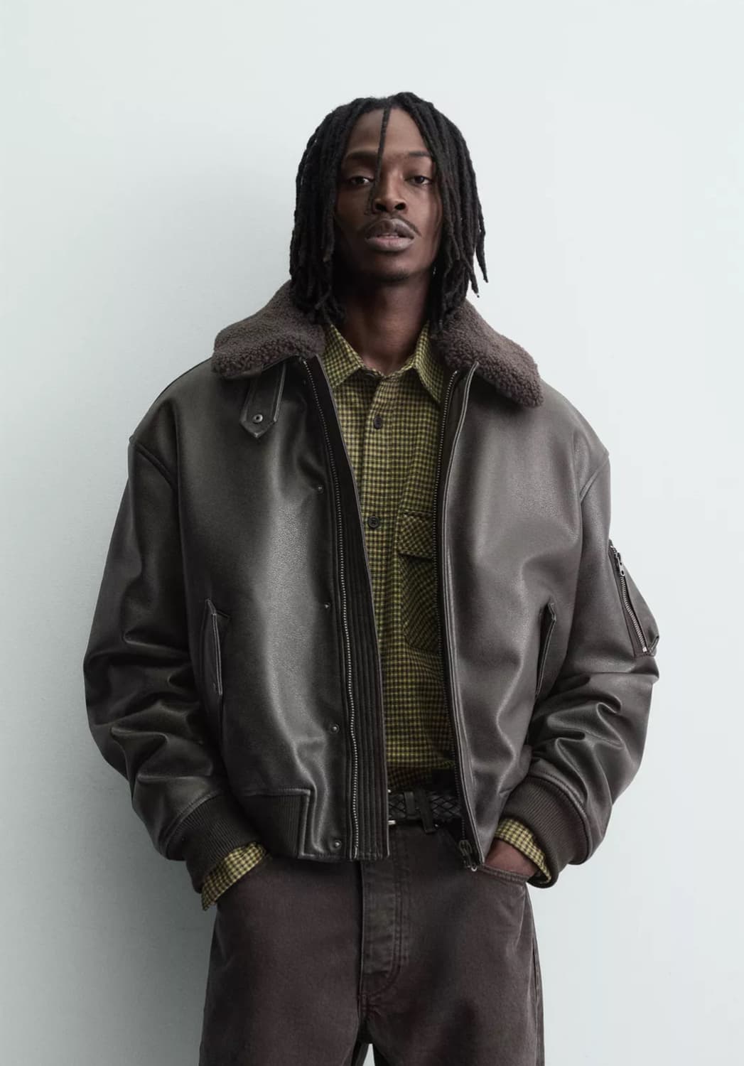 자라 탈부착 페이크 레더 점퍼 상품이미지1