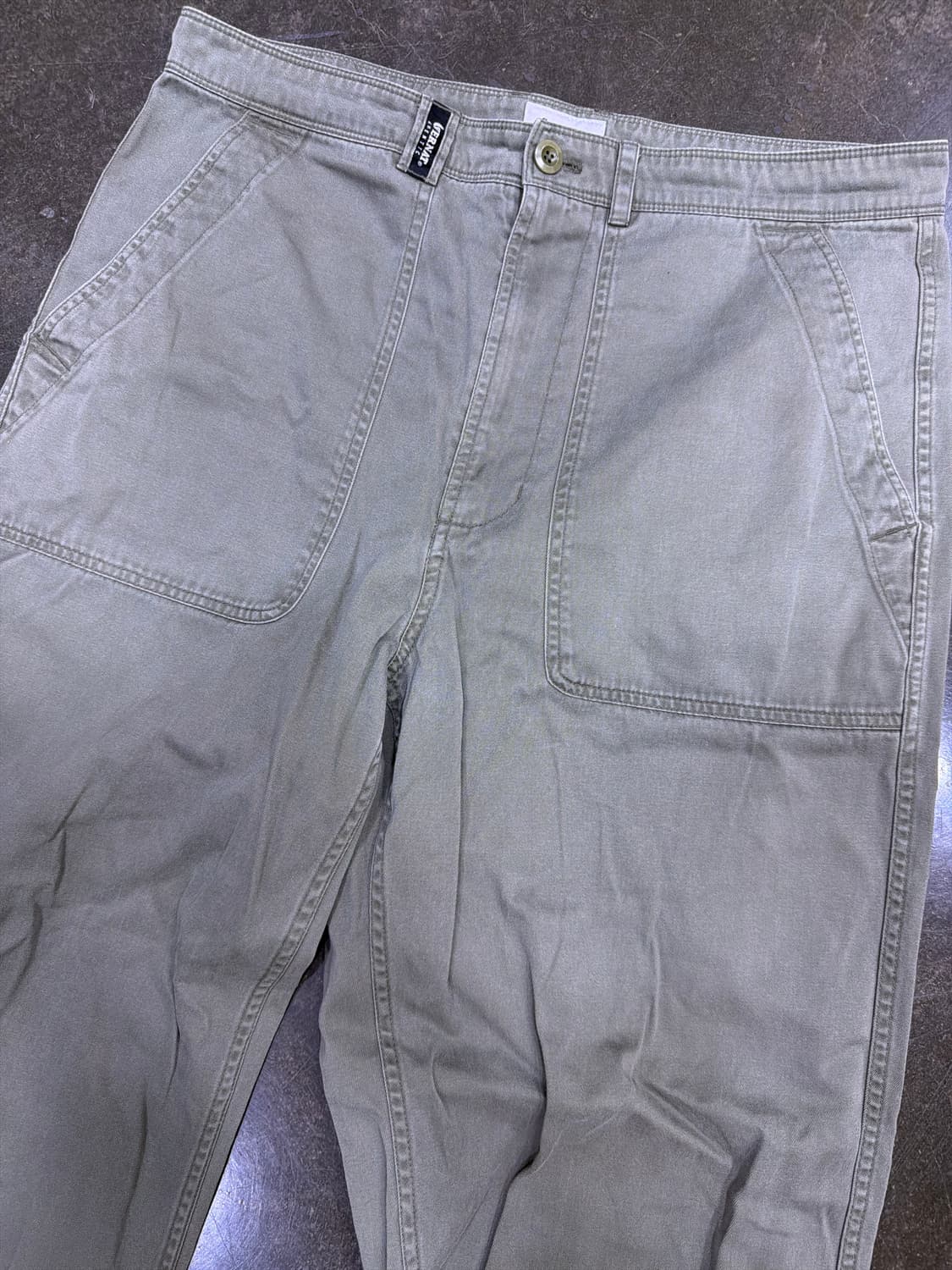 커버낫 빈티지 퍼티그 팬츠 워싱 올리브 L 상품이미지3