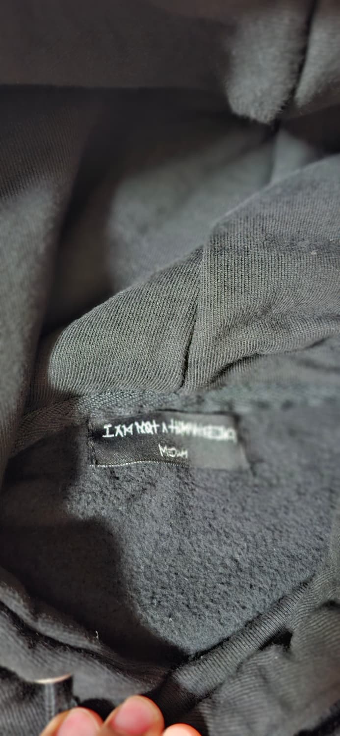 아임낫어휴먼비잉 블랙 후드티 M 상품이미지5