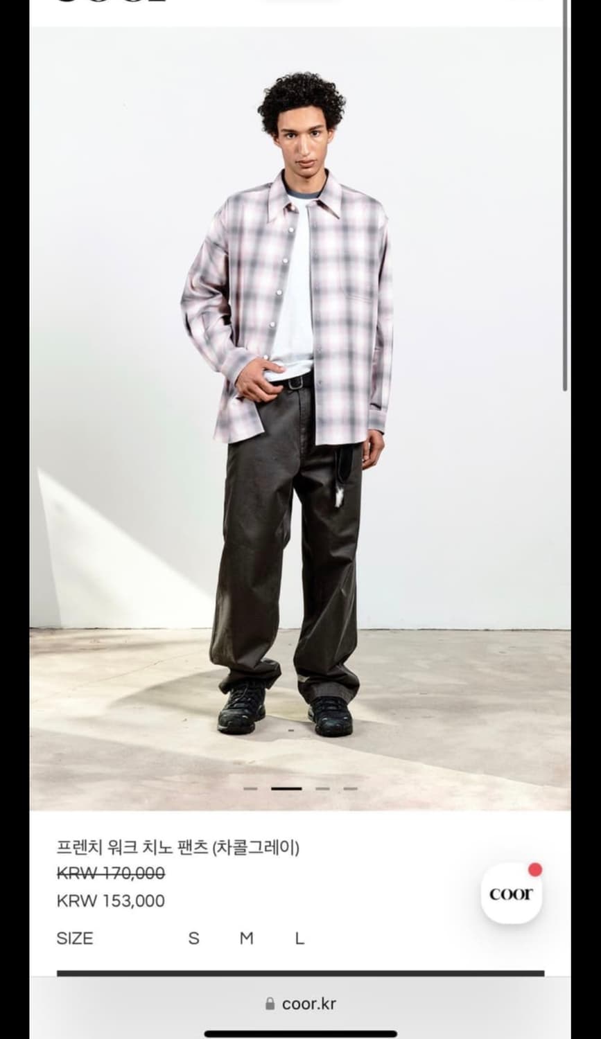 프렌치 워크 치노 팬츠 (차콜그레이) 상품이미지2