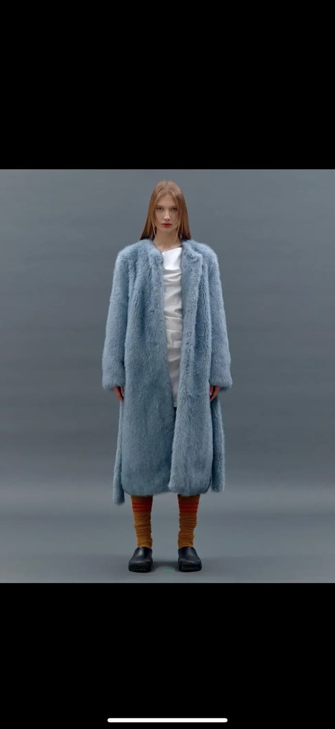 낸시부 퍼 코트 Boucle fur long coat (m) 상품이미지1