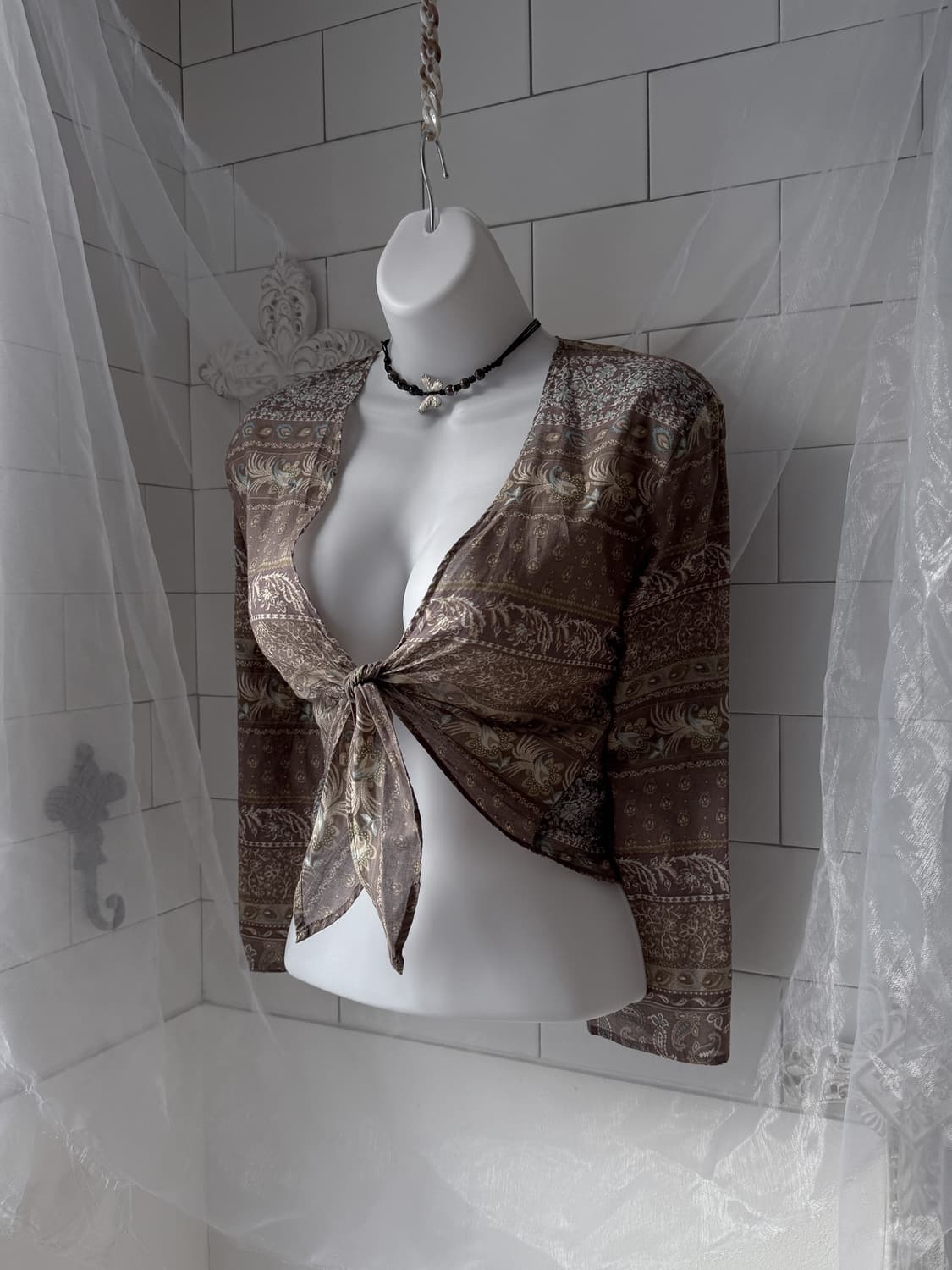 Paisley No-Button Cardigan 0298 상품이미지1