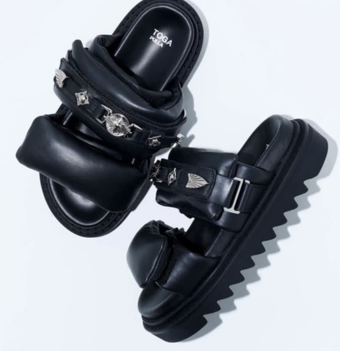 토가 풀라 패딩 스트랩 메탈 샌들 38 상품이미지1