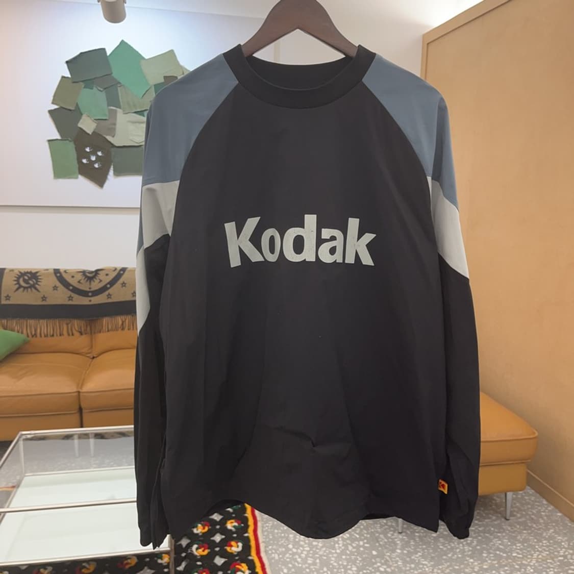 코닥 레트로 컬러 배색 바람막이 웜업 맨투맨 L C08165 상품이미지3