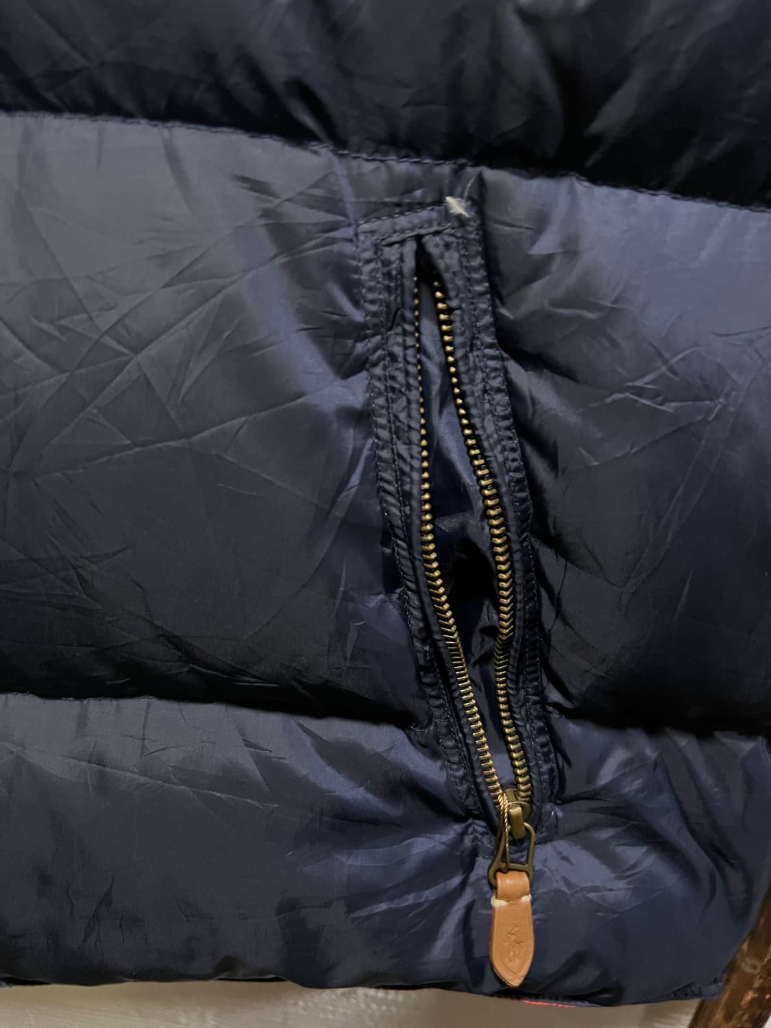 [L]폴로 랄프로렌 네이비 레드 리버시블 패딩 베스트 상품이미지4