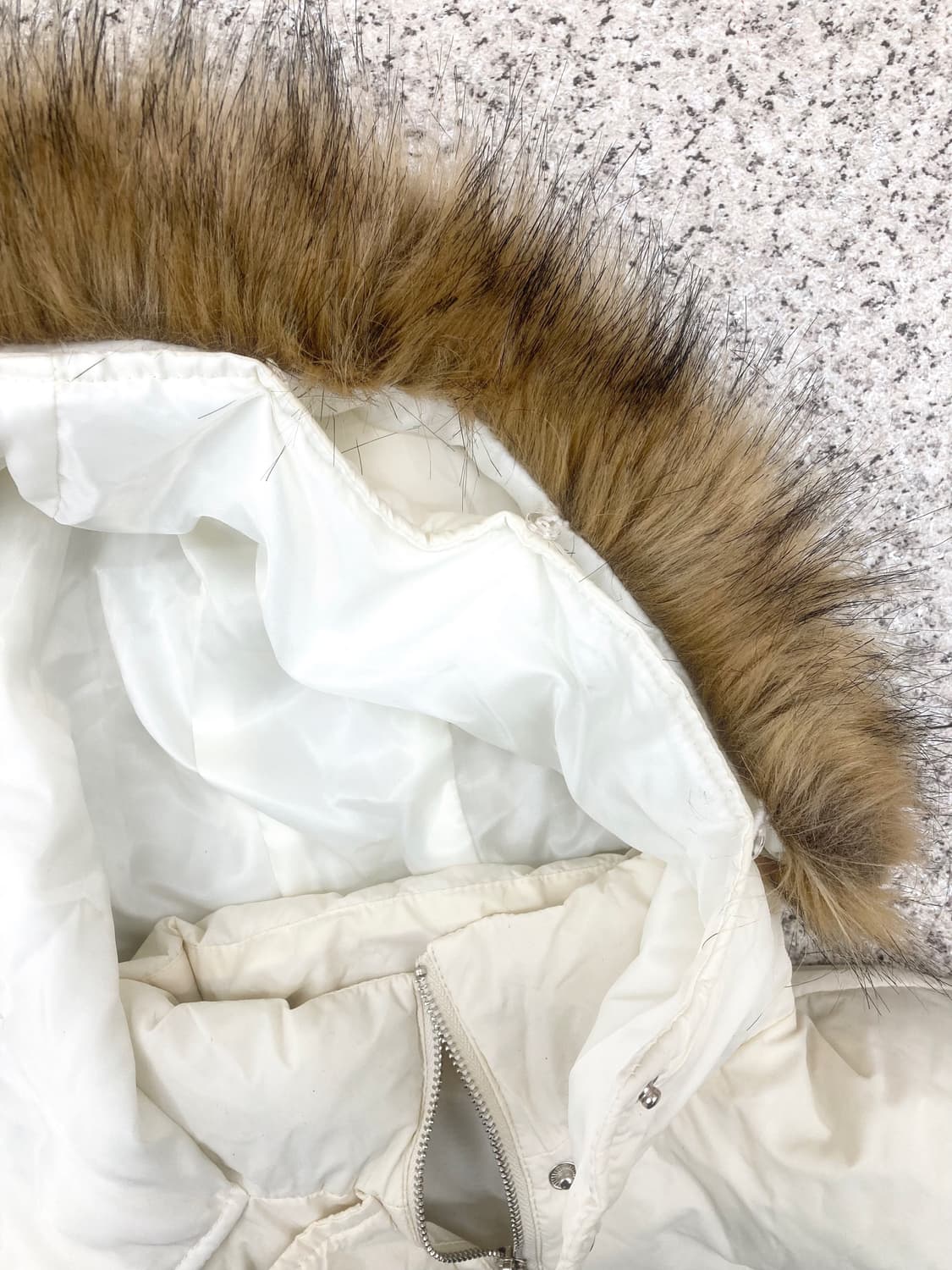 Ivory fur padded jacket 상품이미지2