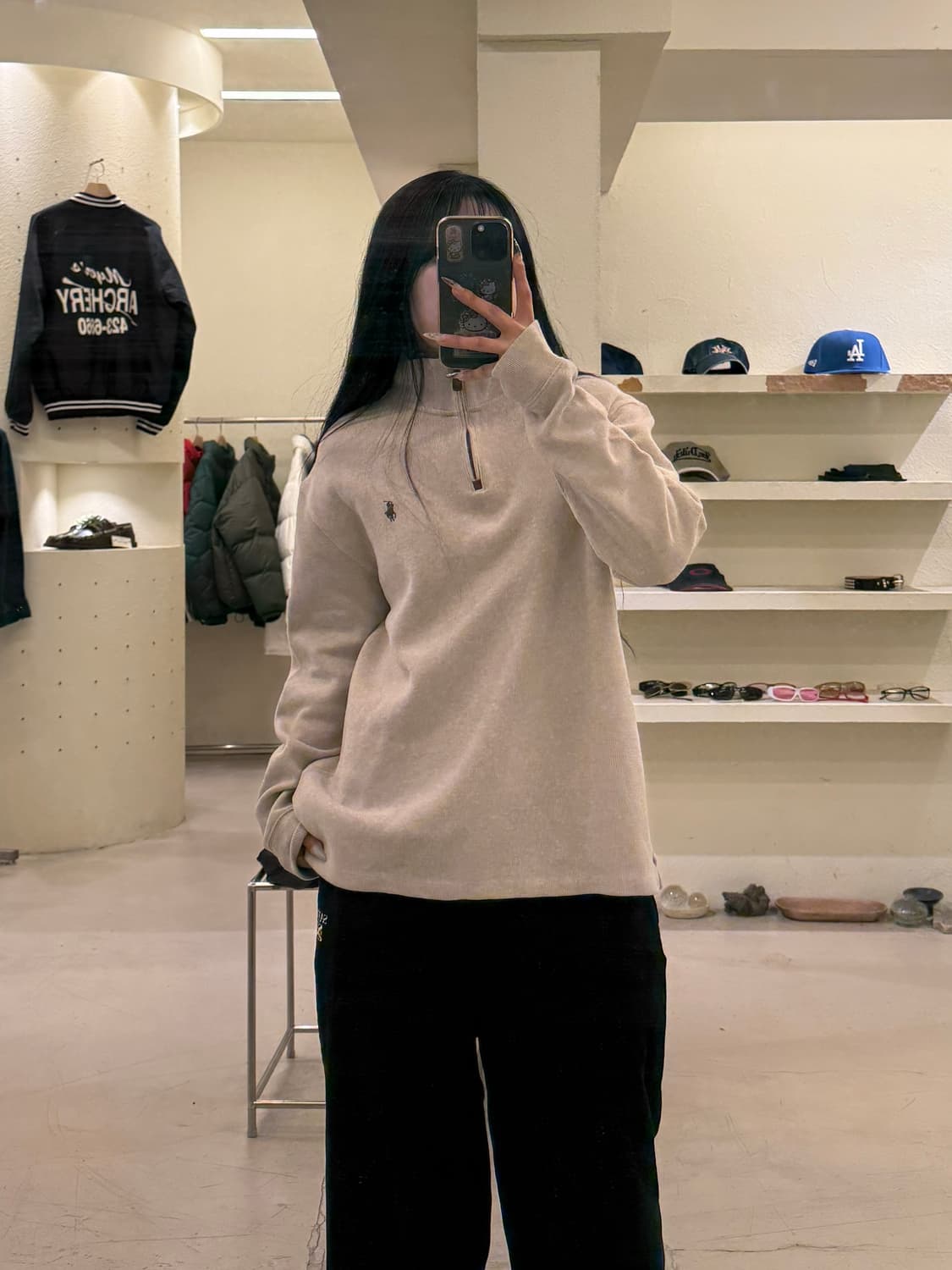 폴로 랄프로렌 하프집업 스웨트 베이지 U955 상품이미지1