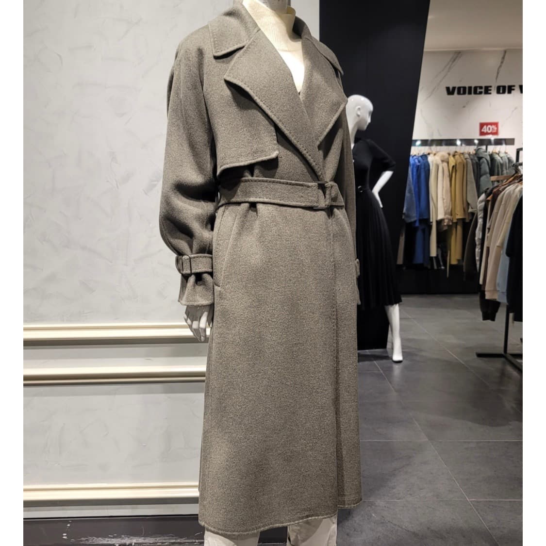 보브 울 블랜드 트렌치스타일 롱코트 상품이미지2