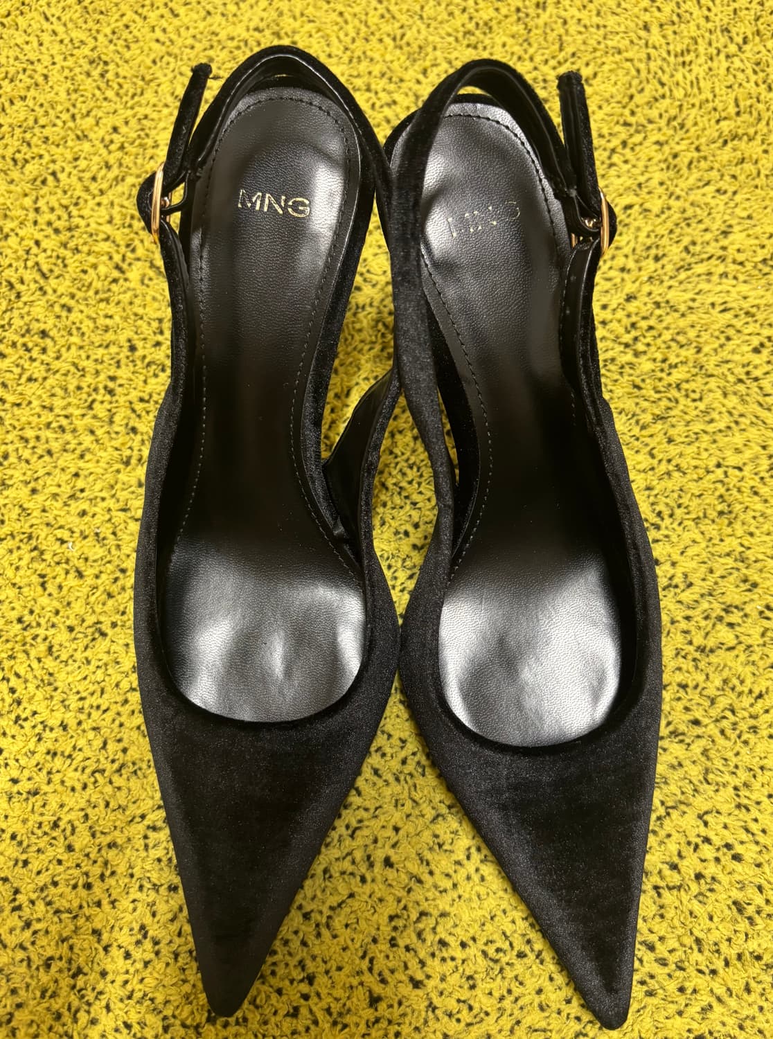 블랙 스틸레토 힐 슬링백 구두 235 상품이미지2