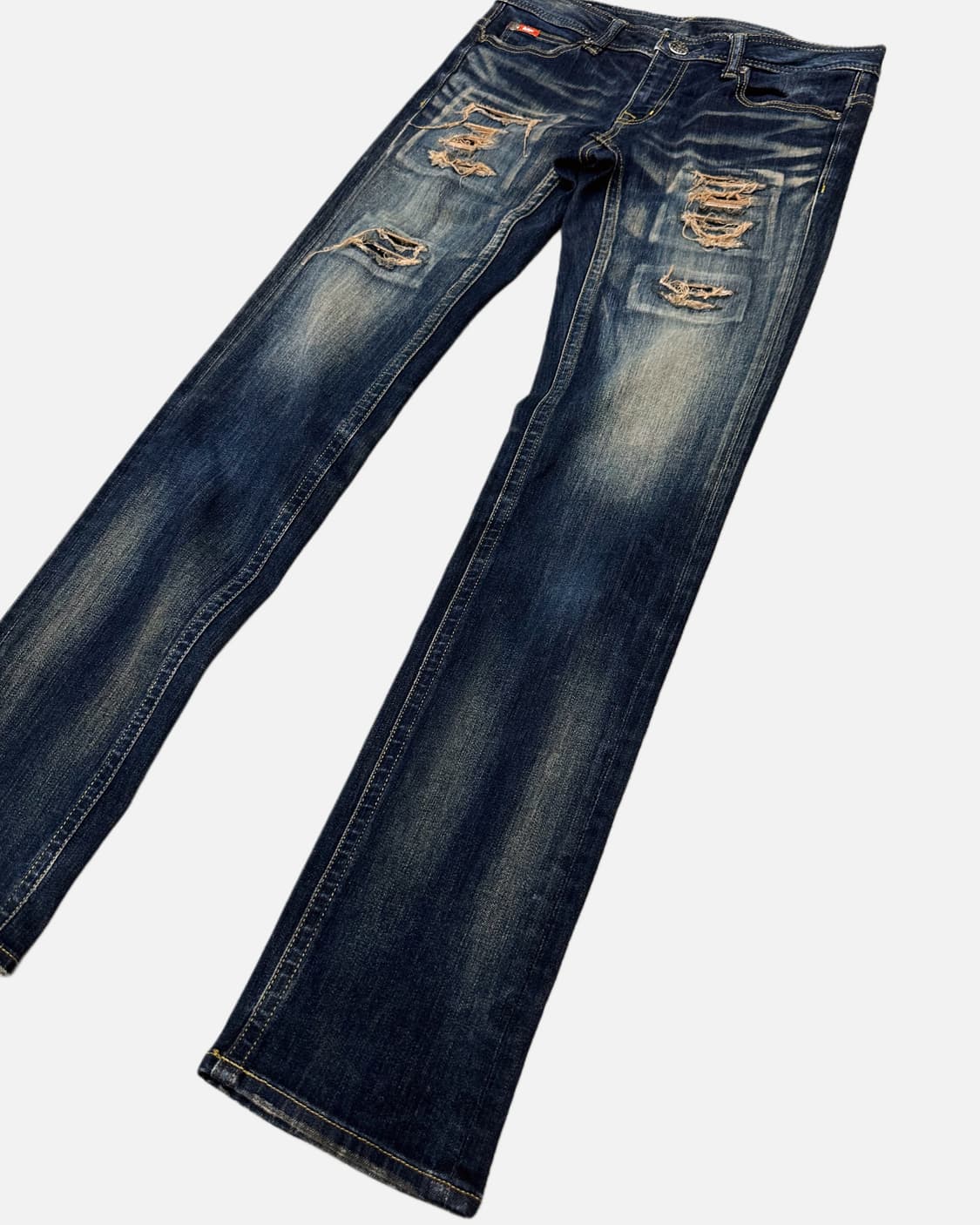 square damage low-rise slim jean 상품이미지4