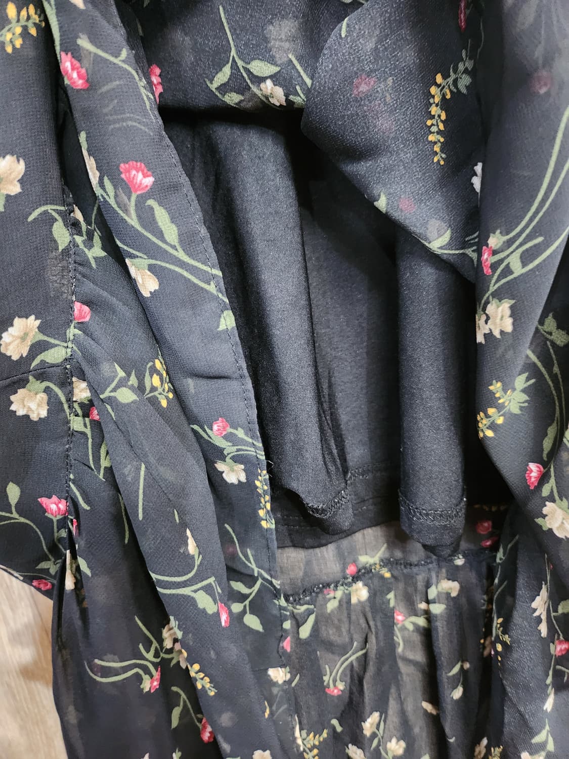 167) 플라워 쉬폰 롱 원피스 상품이미지5