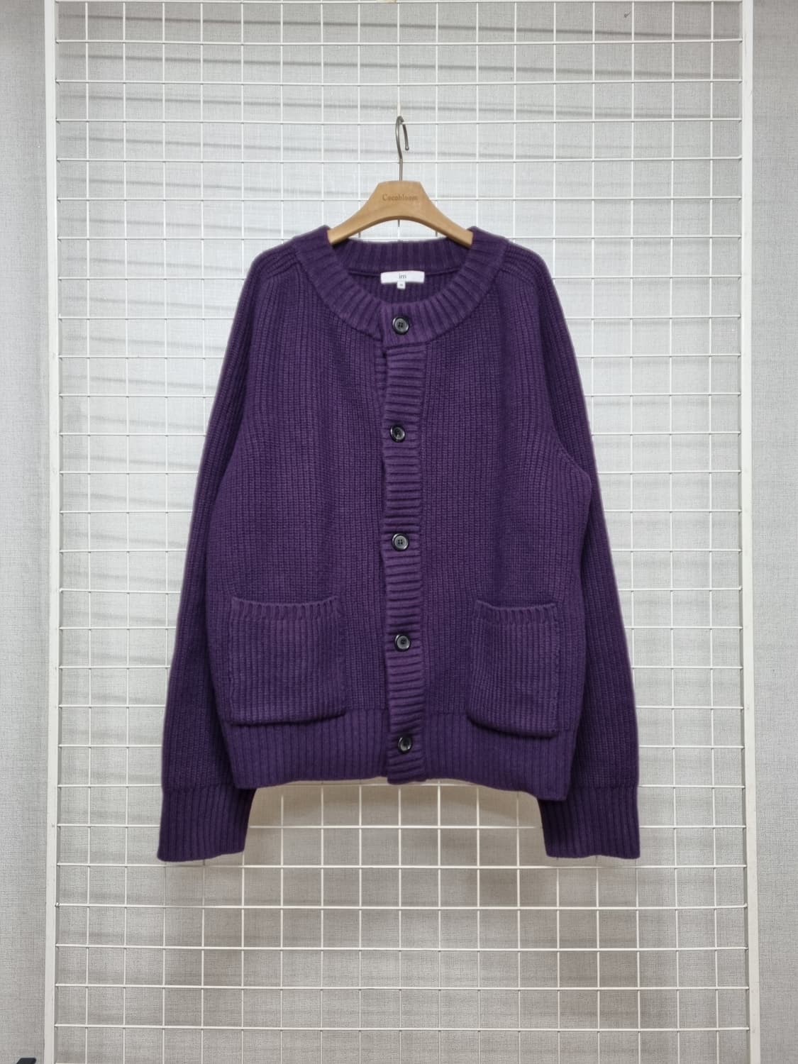 irn 이른 새들 니트가디건 M (퍼플) 상품이미지1
