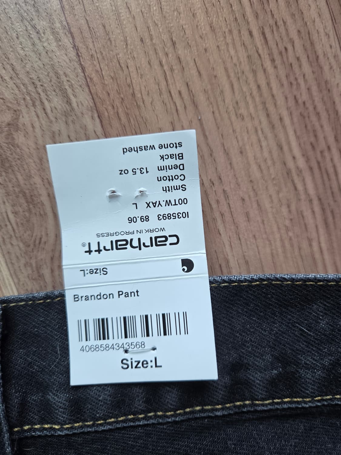 칼하트 블랙스톤워시 브랜든팬츠L 상품이미지5