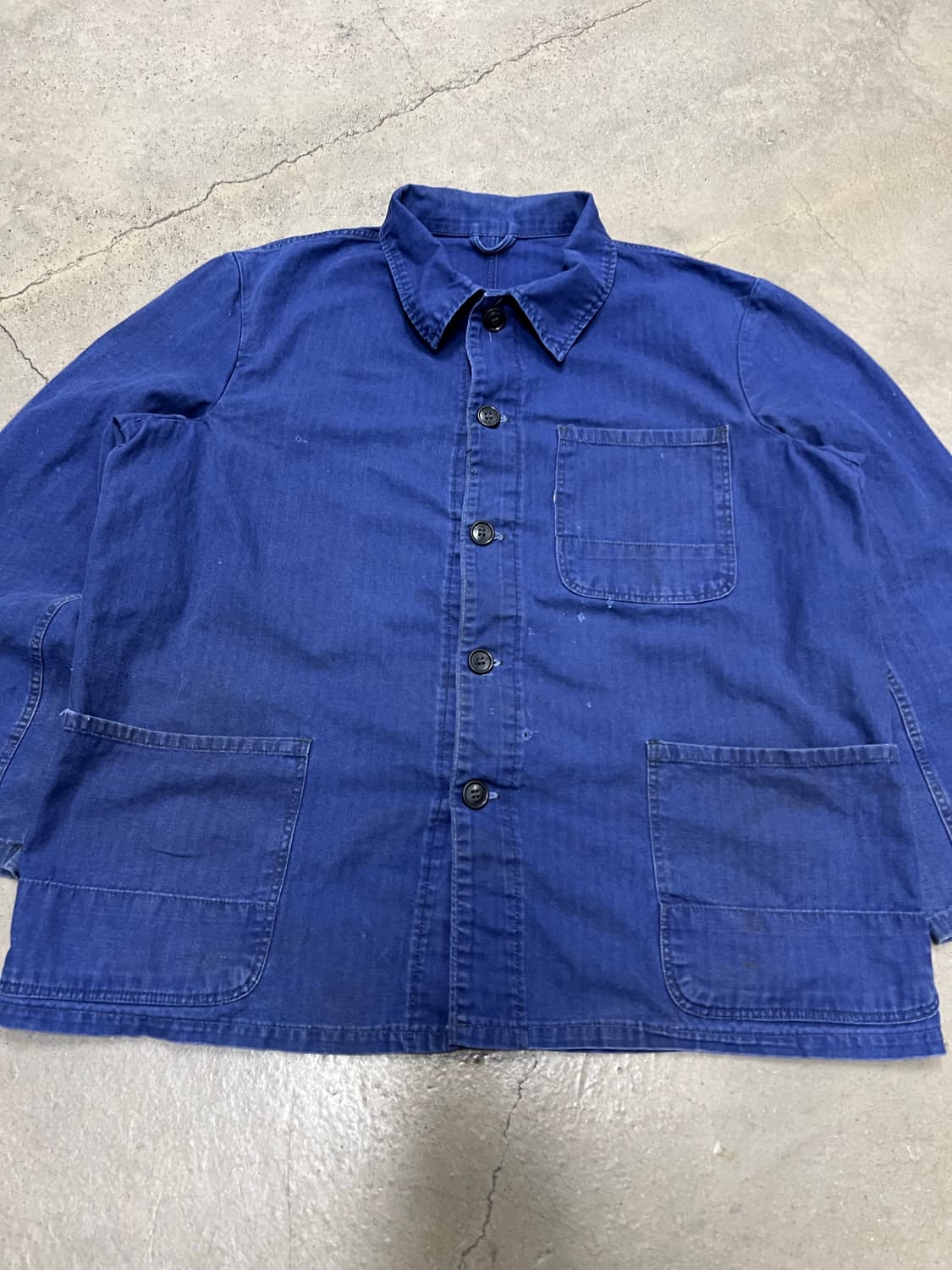 OLD VINTAGE WASHING HBT 헤링본트윌코튼 프렌치워크자켓 상품이미지3