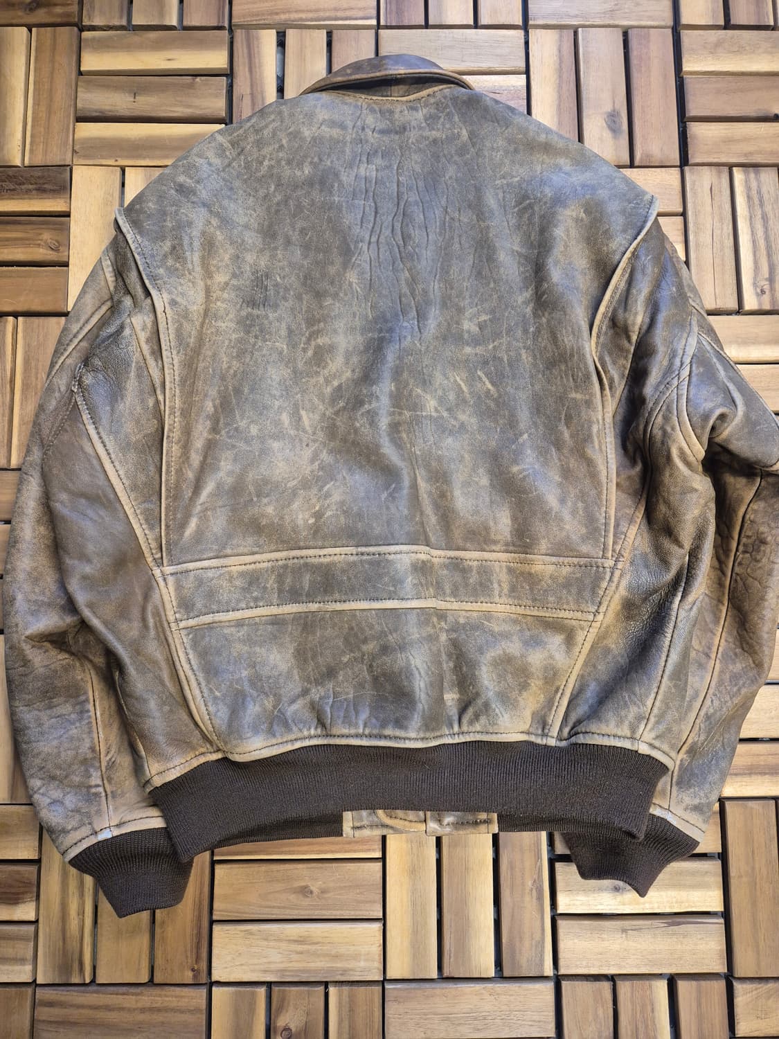 90s 램스킨 A-2 플라이트 레더 자켓 상품이미지3