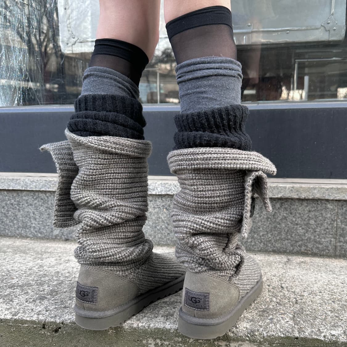 00s 그레이 니트 어그 카디 부츠 상품이미지6