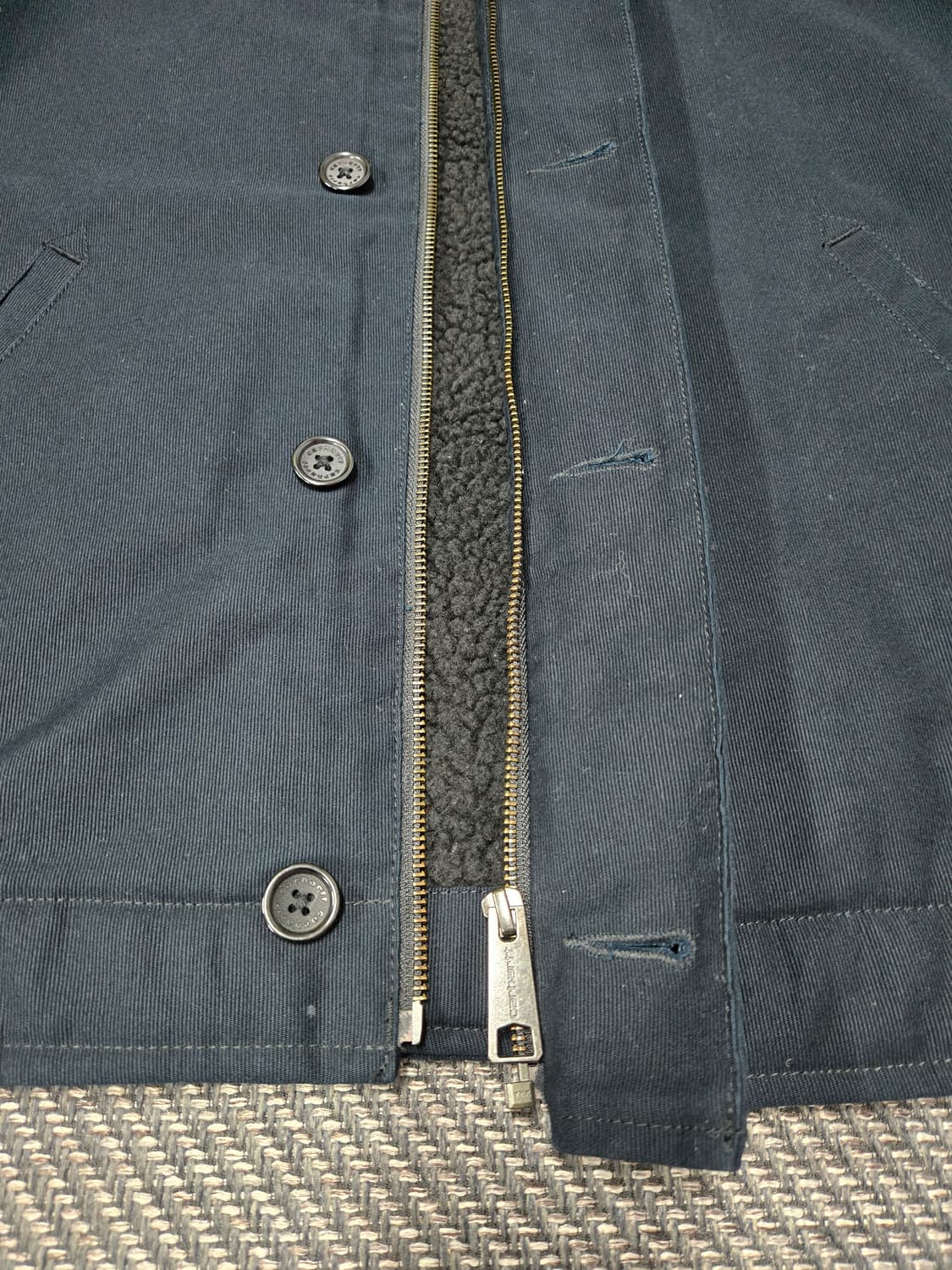 칼하트 CRHT 네이비 코치 점퍼  워크덱 자켓 상품이미지5