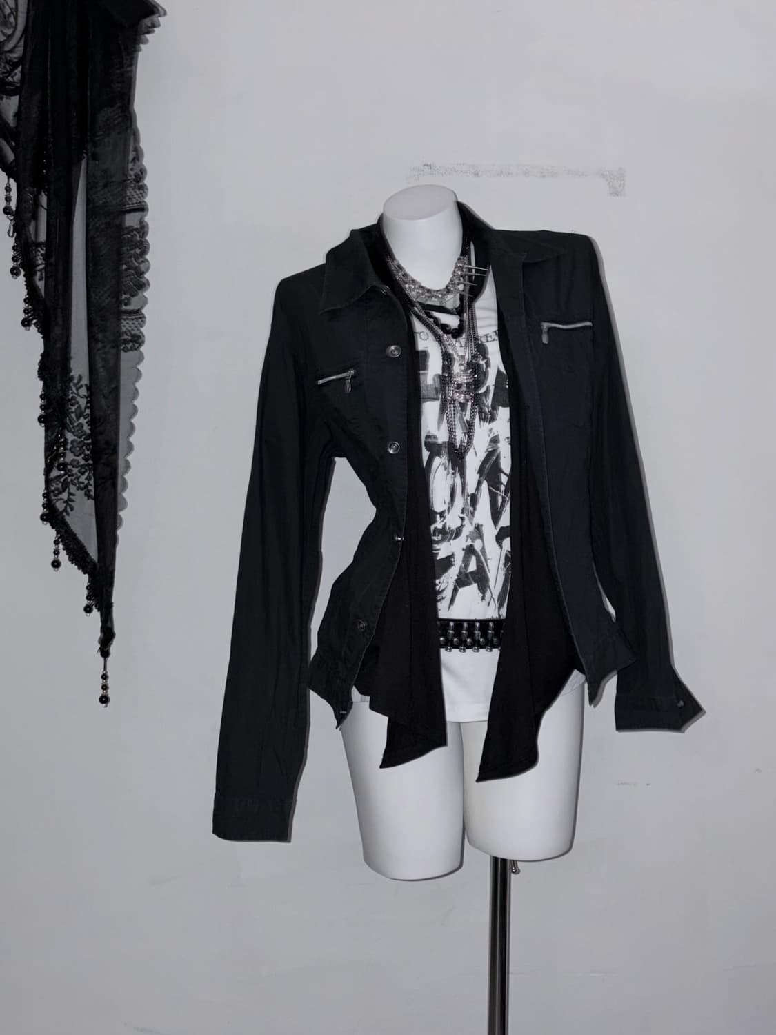 락시크코디 드레이프 실루엣 펑크 고딕락  상품이미지1